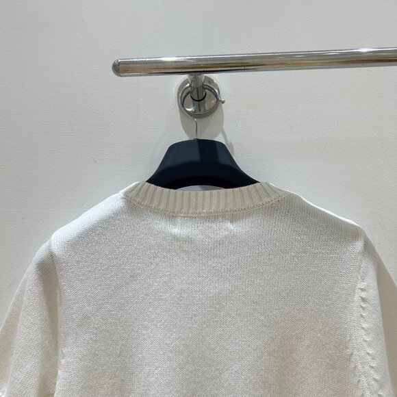 Dior high-end letter embroidered round neck knitted short sleeves - Picture 4 of 8